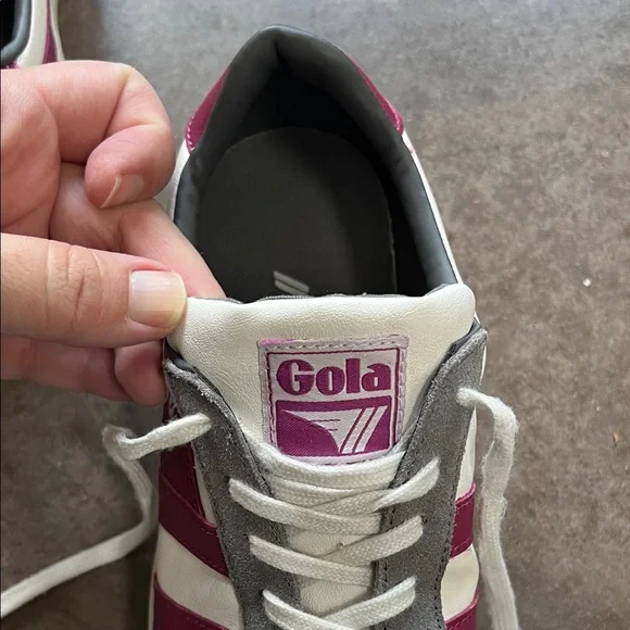 Gola grand slam pure leather Sneakers white ash hot fuchsia - Picture 8 of 12